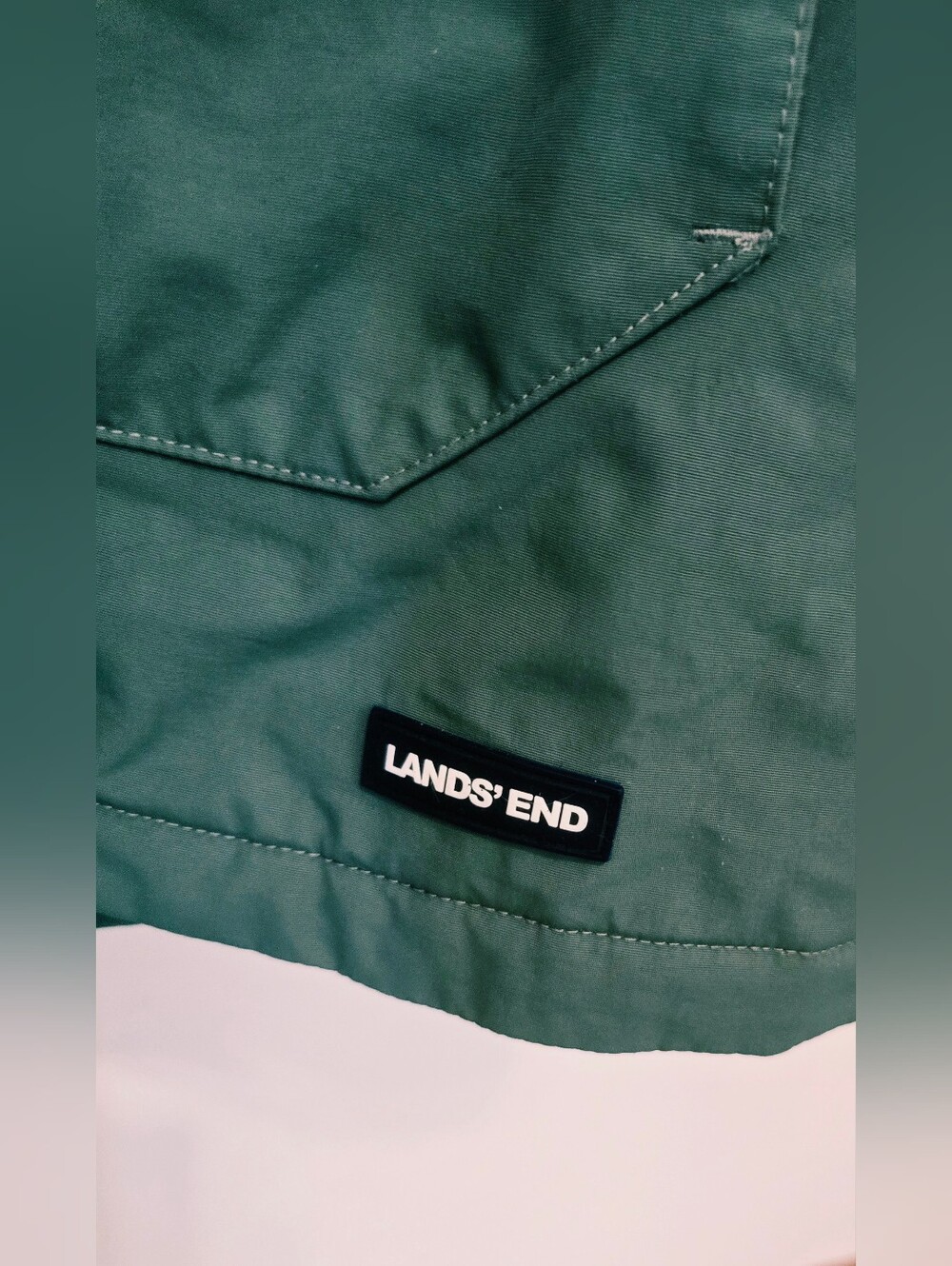 Lands' End Squall Waterproof Insulated Hooded Parka Coat Windproof Sage Green - Picture 5 of 9